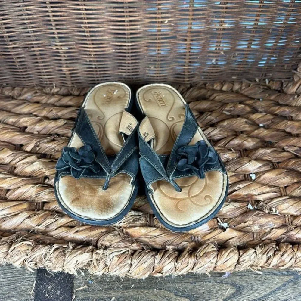 Born sz 6M‎ Double Strap Sandal Floral Midnight Womens